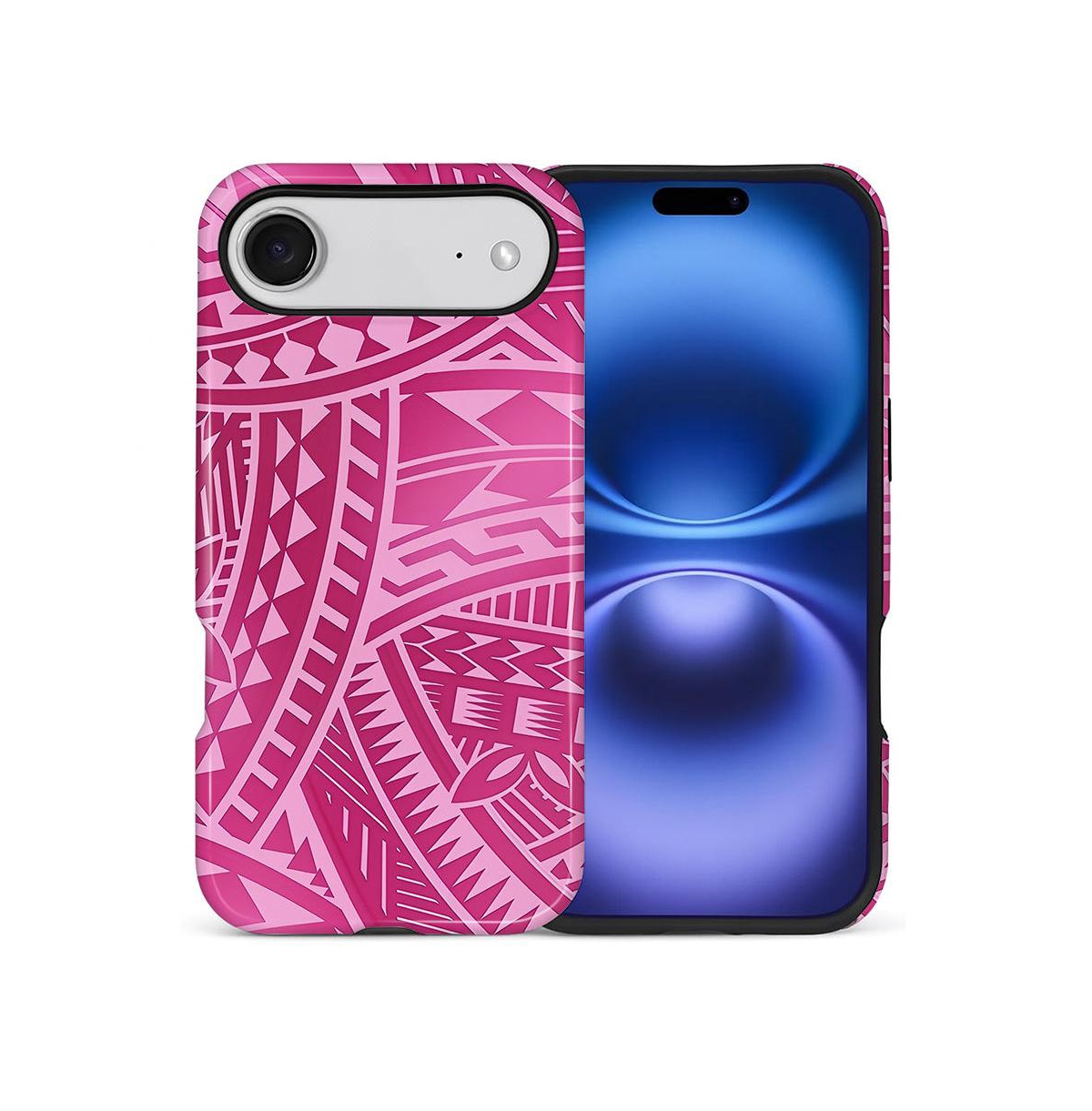 Lisen Tribal Glow 2-Layer Phone Case for Apple iPhone 15 - Pink tribal glow for iphone air