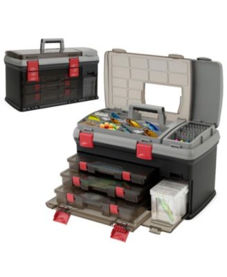 5 Layer Fishing Tackle Box Organizer With Removable Utility Boxes Adjustable Dividers Portable Storage