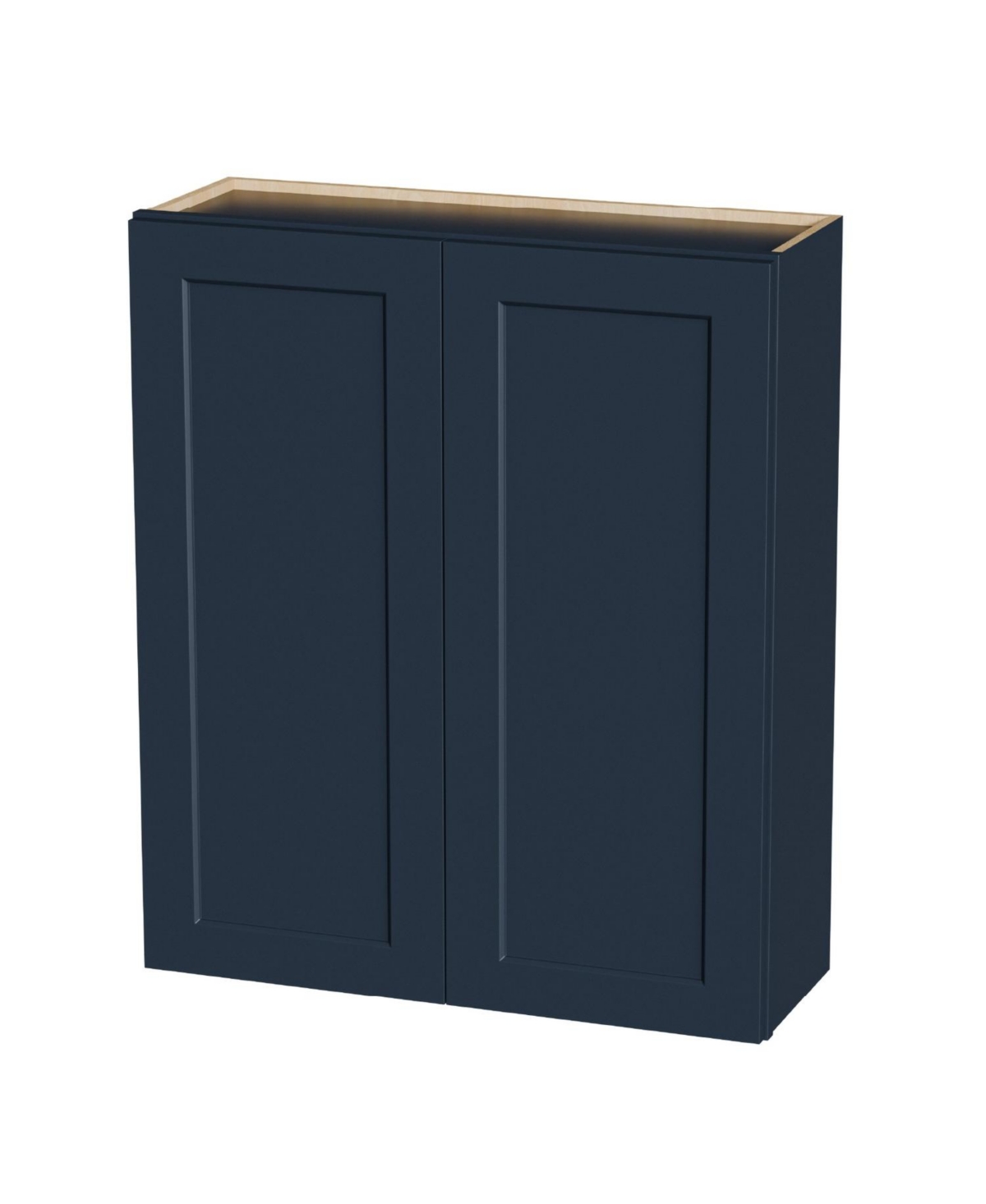Boyel Living 36W x 12D x 42H Solid Wood Shaker Wall Cabinet Navy Blue Soft Close Double Door Adjustable Shelves Rta for Kitchen Bath Laundry