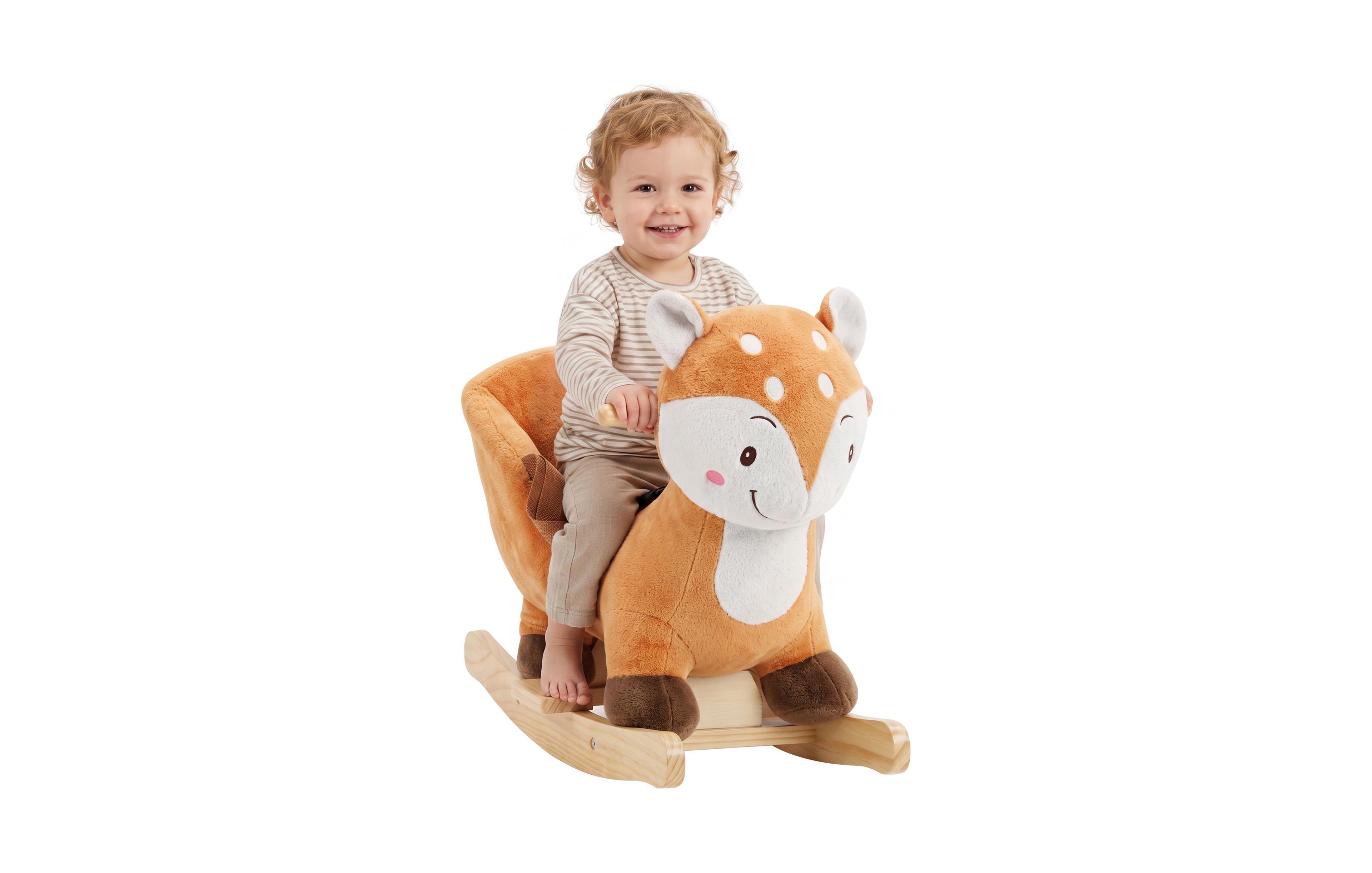 Qaba Rocking Horse With Sounds, Seat Belt, Ages 1-3 Years