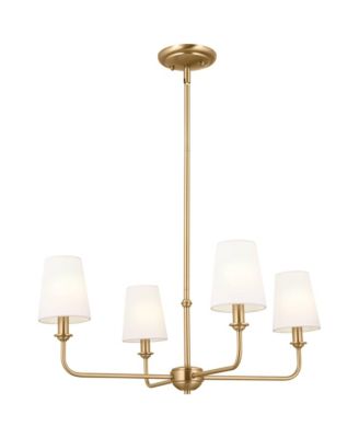 Pallas 25"W Brushed Natural Brass 4-Light Chandelier
