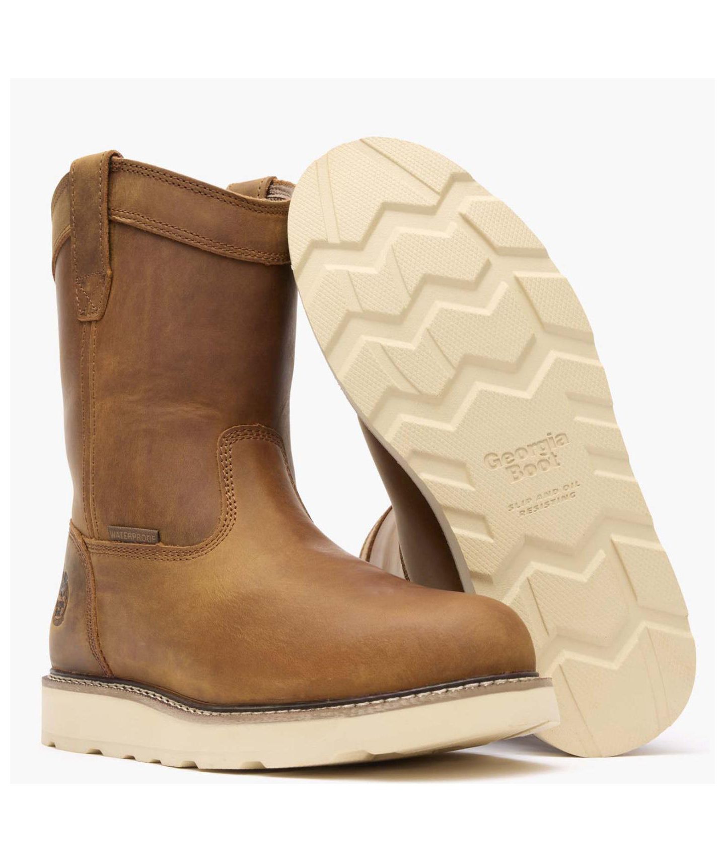 Мужские ботинки GEORGIA BOOT Core 37 10" Waterproof Pull On Wedge Boot, цвет: Коричневый — фото 10