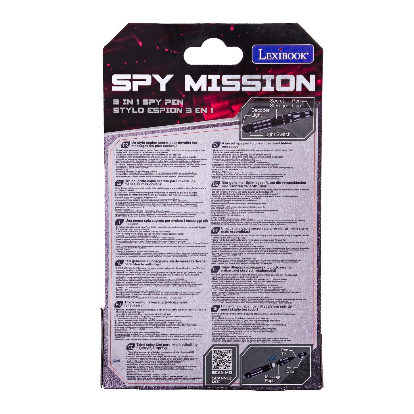 Детская игрушка Lexibook Spy Mission Invisible Ink UV Decoding Light Pen, Ages 6+ — фото 7