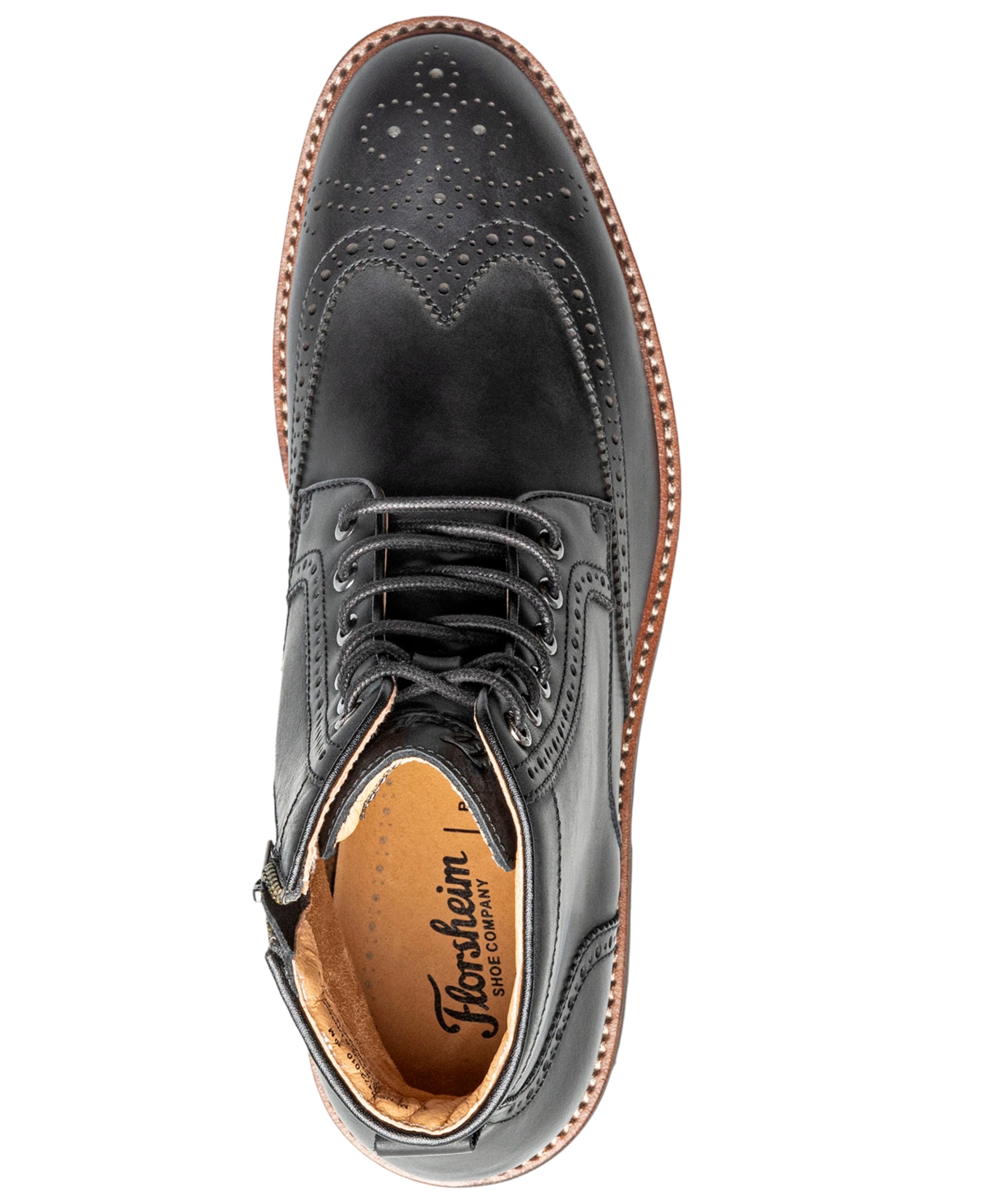 Florsheim Men's Redford Wingtip Leather Side-Zip Boots