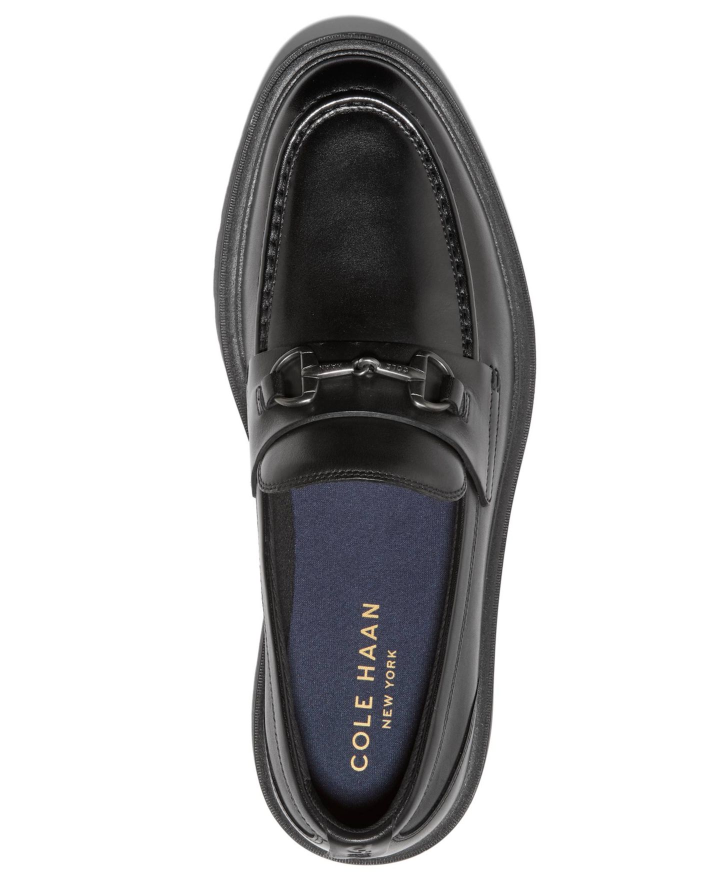 Мужские туфли Cole Haan Vestry Grand Lug Sole Bit Loafer, цвет: Чёрный — фото 4