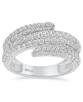 Lab-Grown Diamond Bypass Ring (2 ct. t.w.) in Sterling Silver (Also in 14k Gold-Plated Sterling Silver)