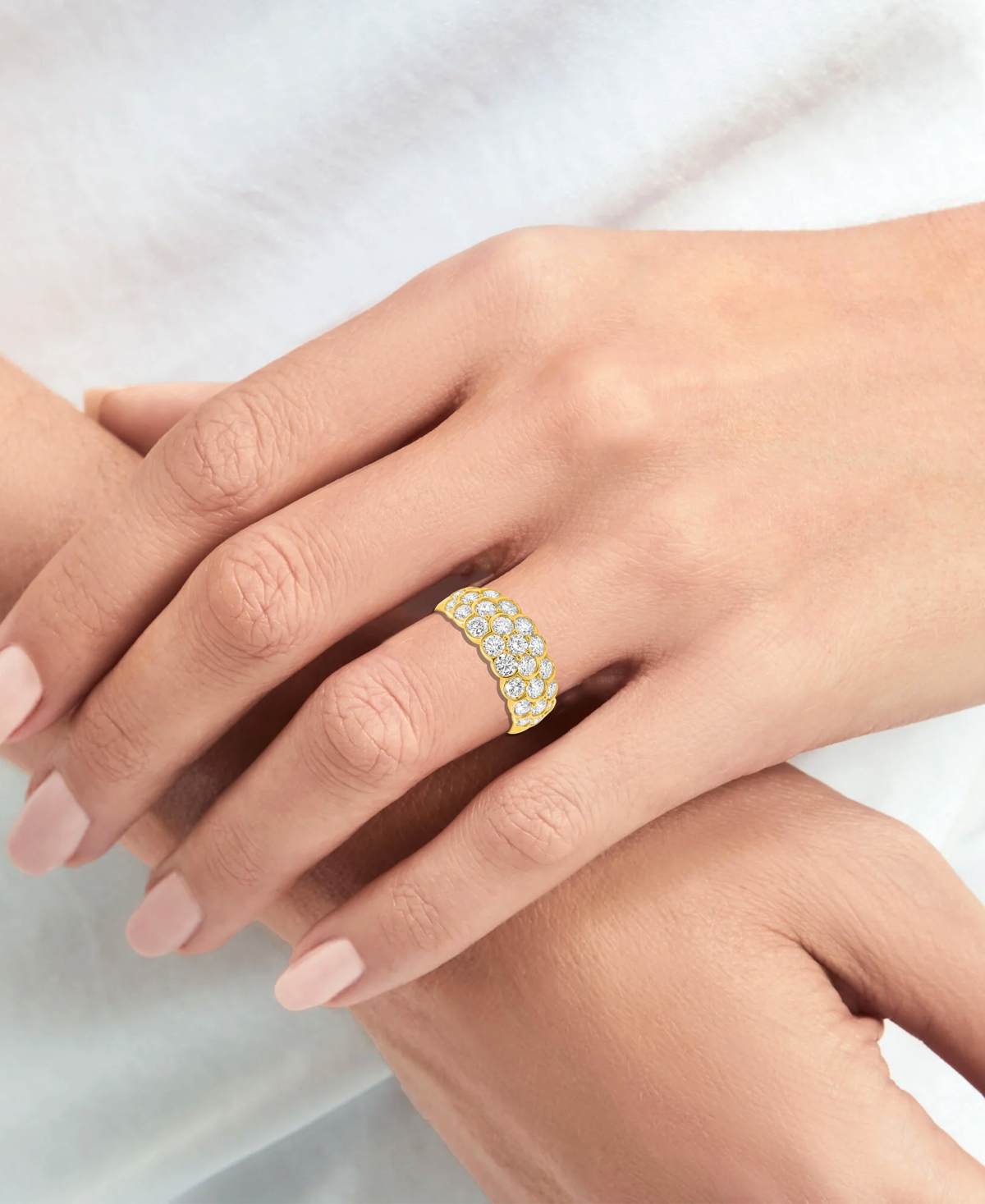 Forever Grown Diamonds Lab-Grown Diamond Statement Ring (2 ct. t.w.) Sterling Silver (Also 14k Gold-Plated Silver)