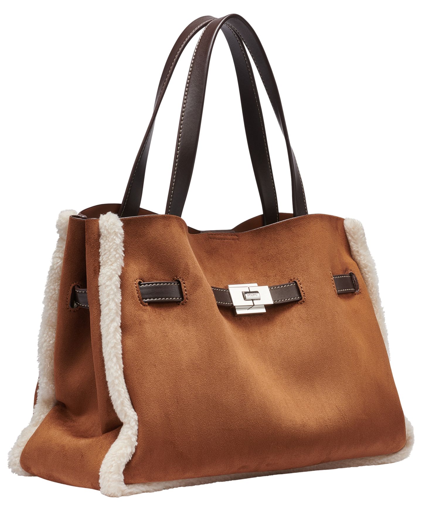 Женская сумка DKNY Bryar Large Satchel Handbag, цвет: Орех — фото 3