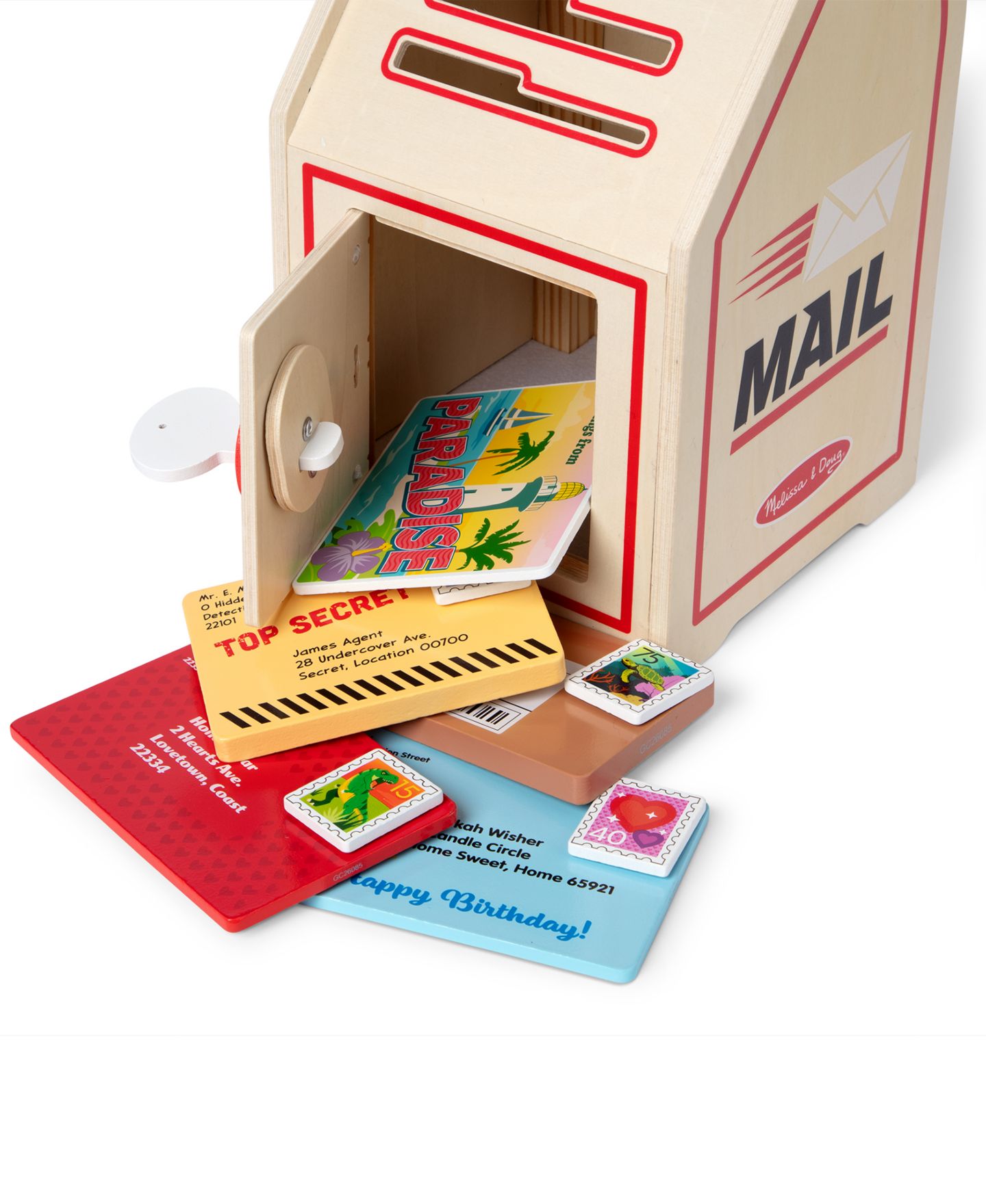 Детский игровой набор Melissa and Doug Stamp & Sort 17-Piece Mailbox Playset, Ages 3+ — фото 2