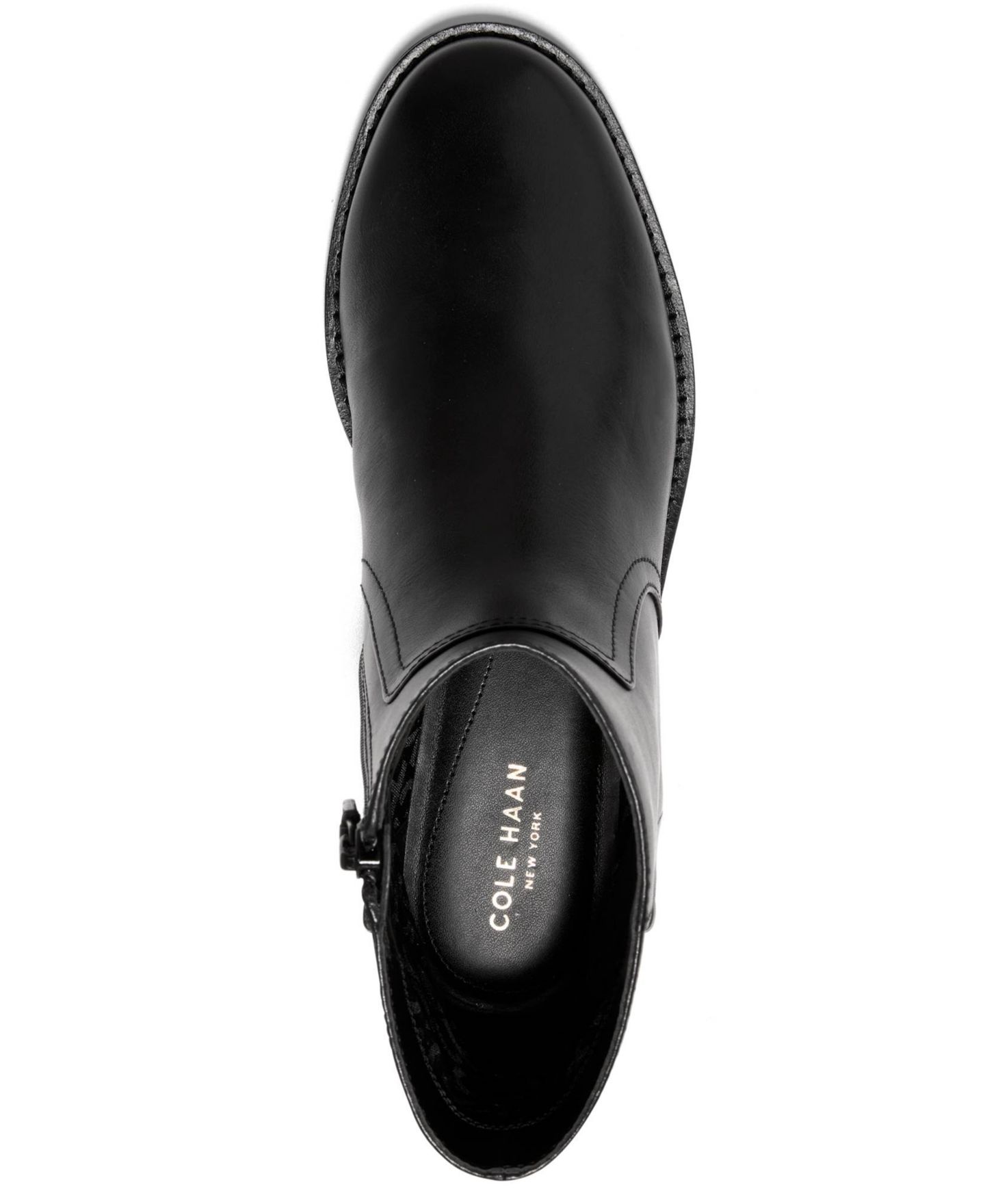 Женские ботинки Cole Haan Prue Bit Round Toe Booties, цвет: Чёрный кожаный — фото 4