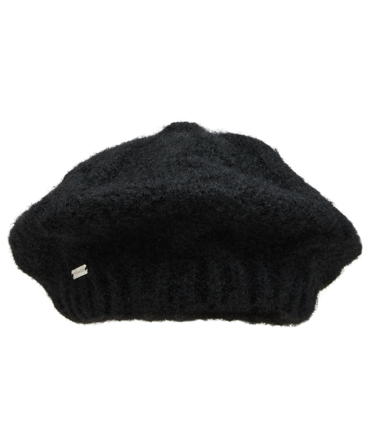 Womens Steve Madden Fuzzy Chunky Cable Beret Hat