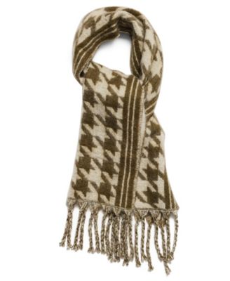 Plaid Houndstooth Midweight Scarf
