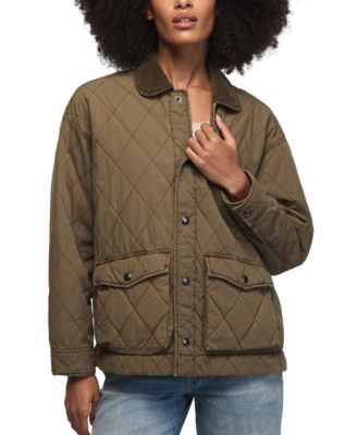 Women's Short Corduroy Quilted Jacket