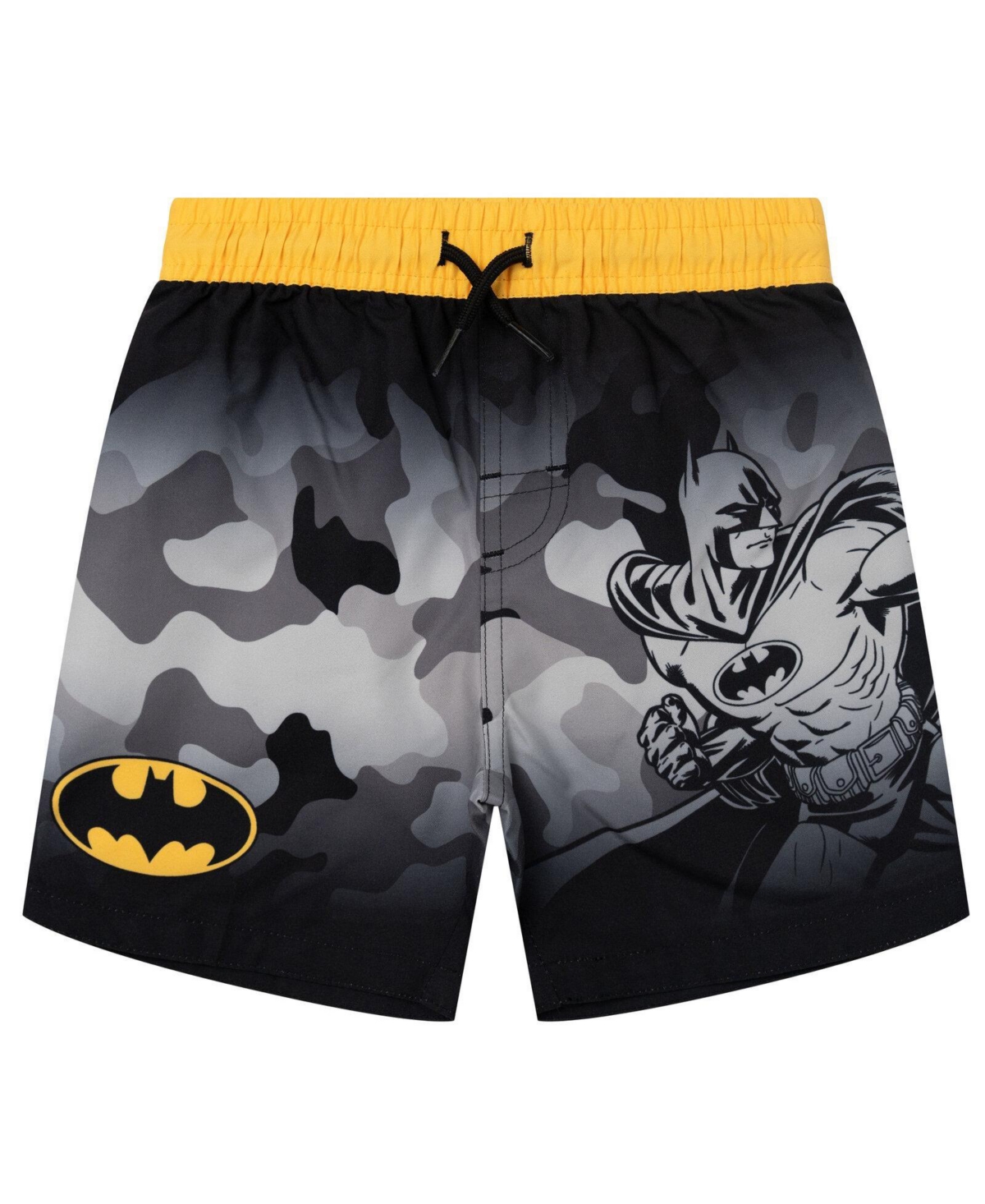 Justice League Toddler Boys Batman Superman Cosplay Rash Guard and Swim Trunks Set