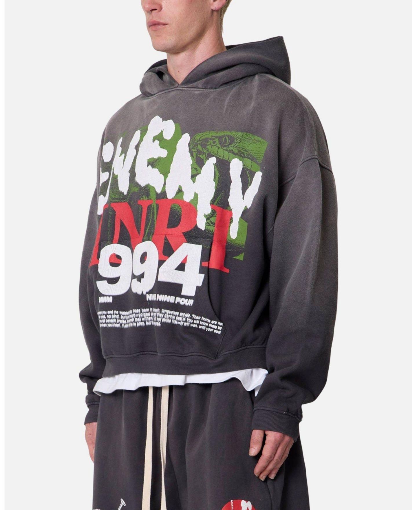 Мужское худи mnml Enemy Graphic Oversized Cropped — фото 5