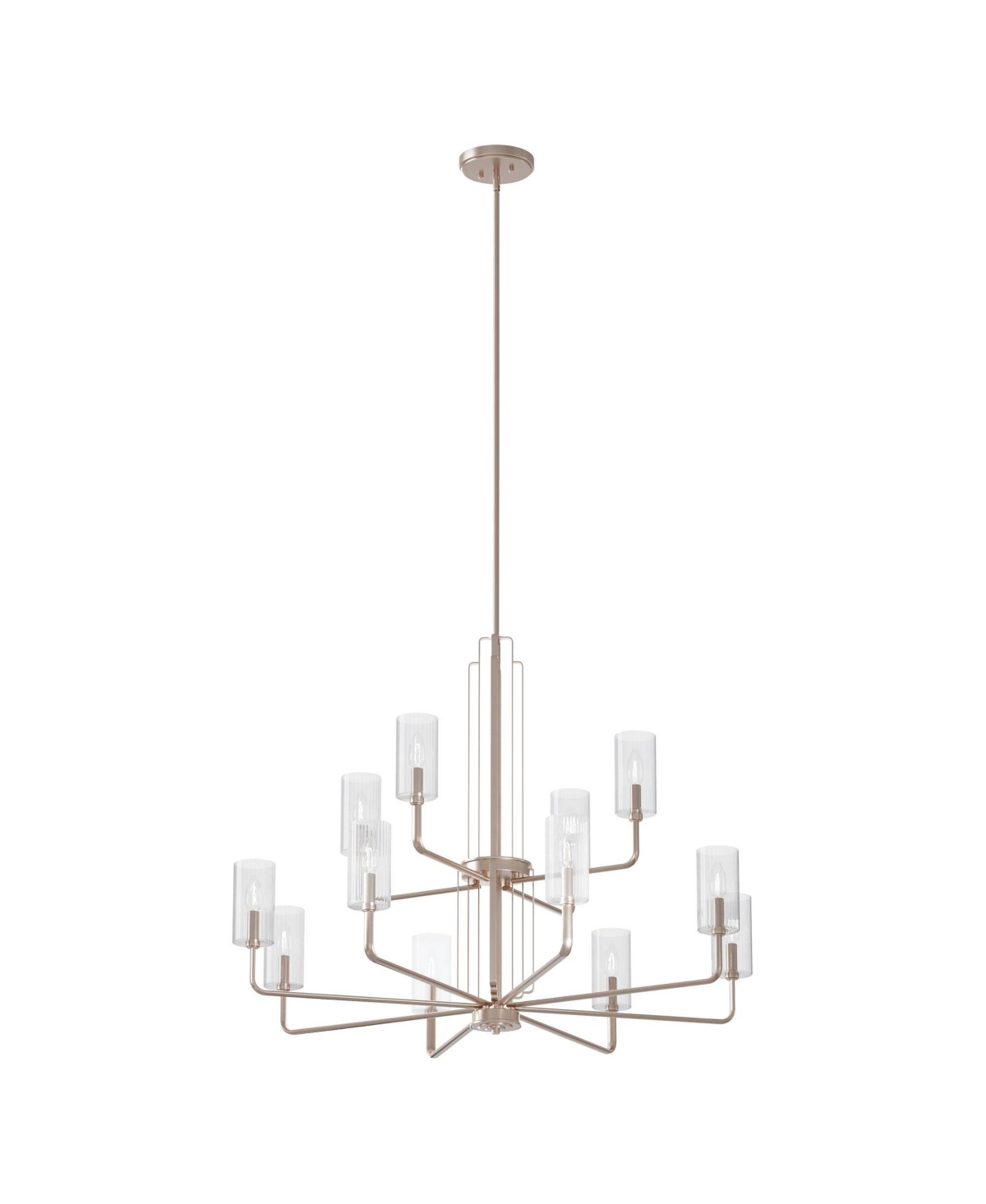Kichler Kimrose 40 1/2"W Polished Satin Nickel 12-Light Chandelier