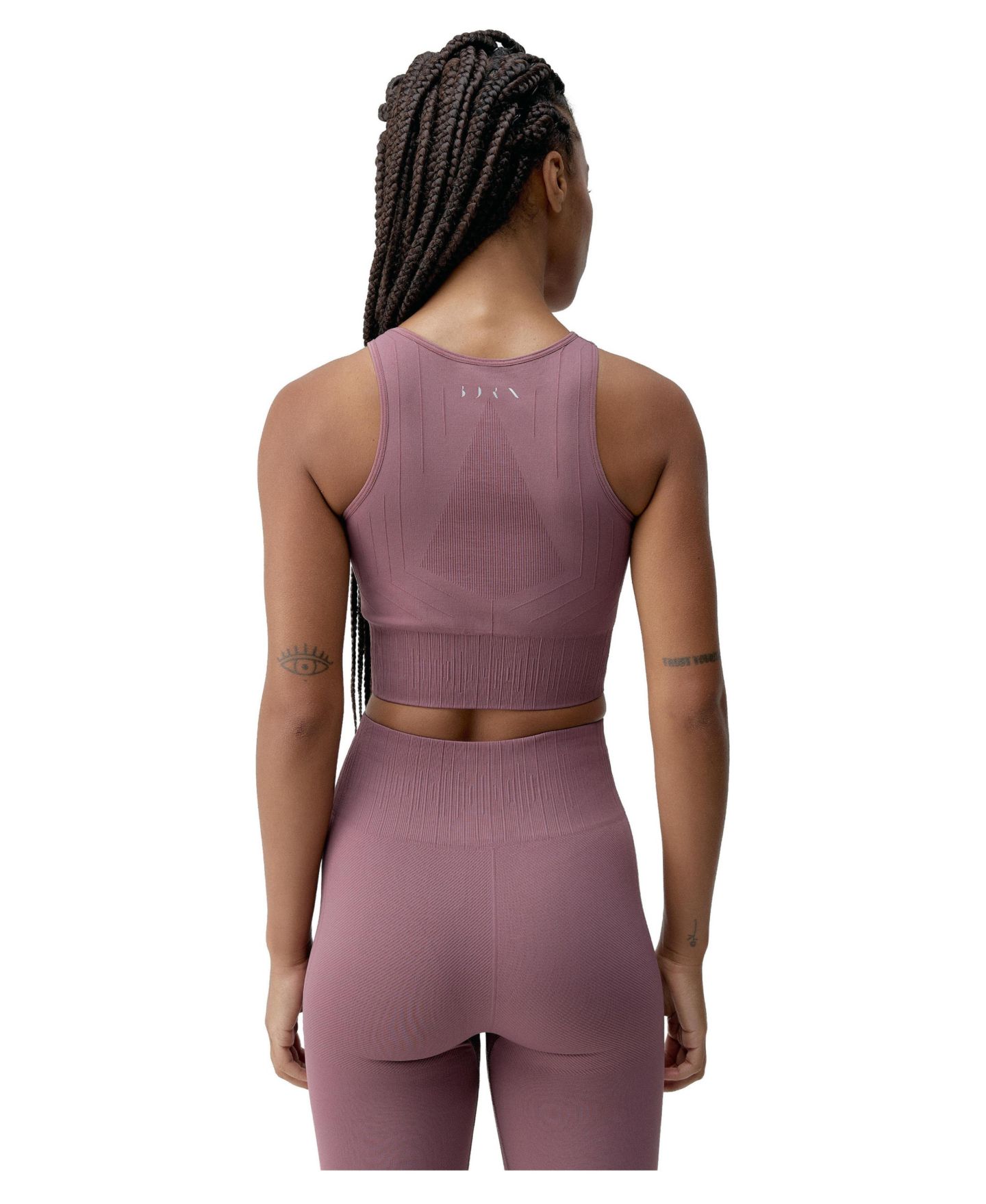 Женский топ Born Living Yoga Nawal Medium Support Seamless Sport, цвет: Глубокий розовый — фото 3