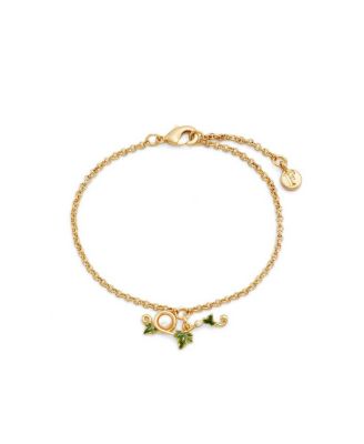 Ivy and Pearl T-Bar Bracelet in Gold