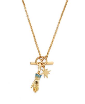 Palm Of Your Hand Pearl Toggle Necklace in Gold