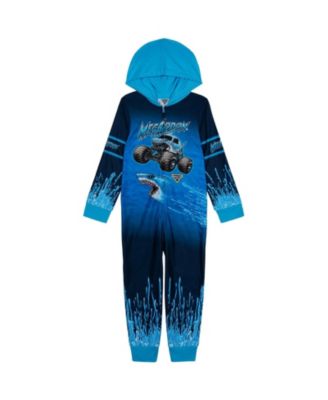 Toddler Boys Fleece Hooded One Piece