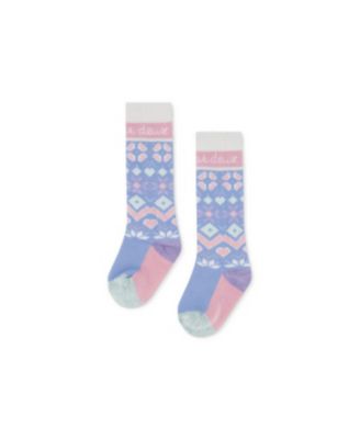 Toddler Girls' 2T-5T Merino Wool Fair Isle Ski Socks
