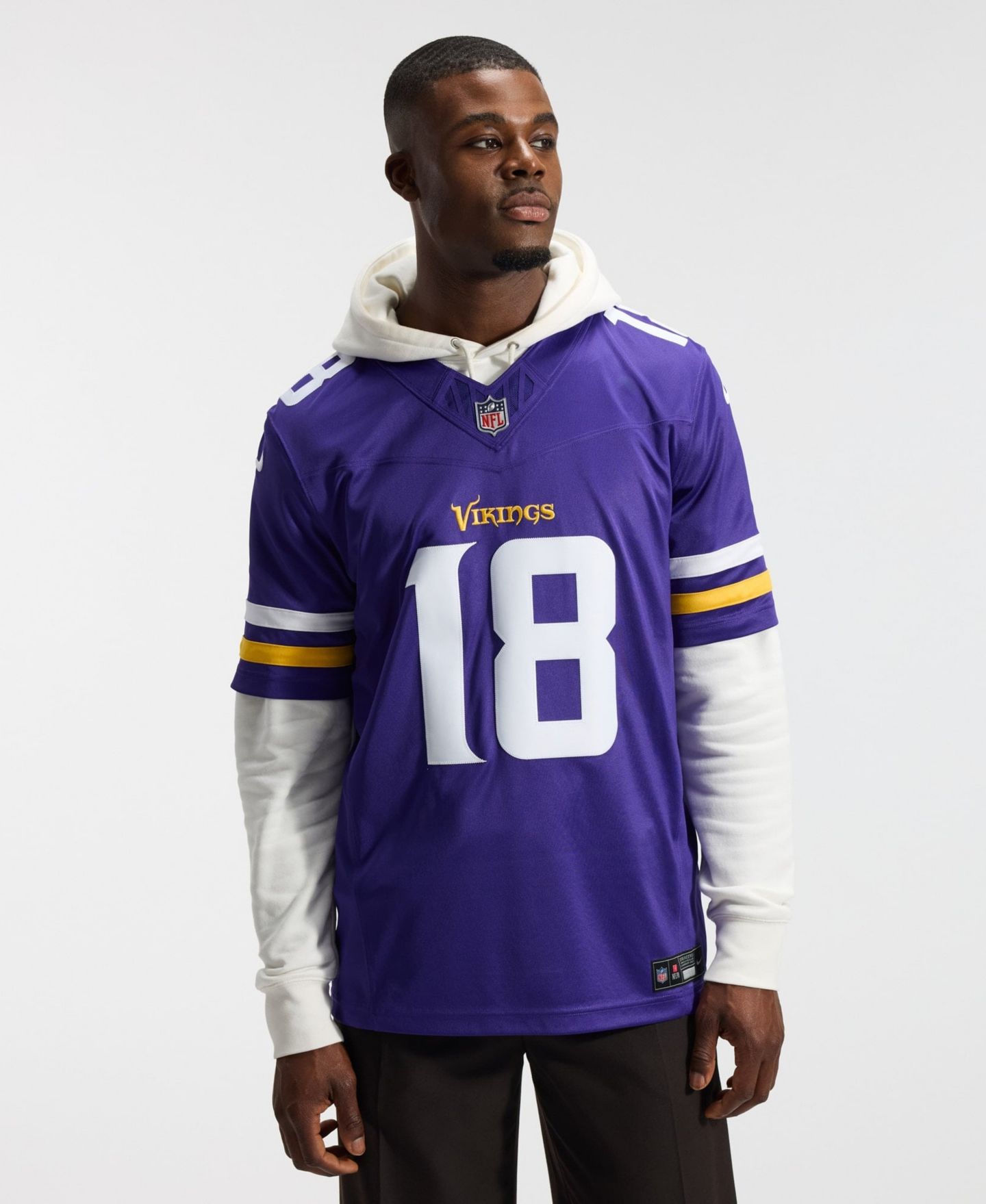 Мужское джерси Nike Justin Jefferson Minnesota Vikings Vapor F.U.S.E. Limited, Purple — фото 3