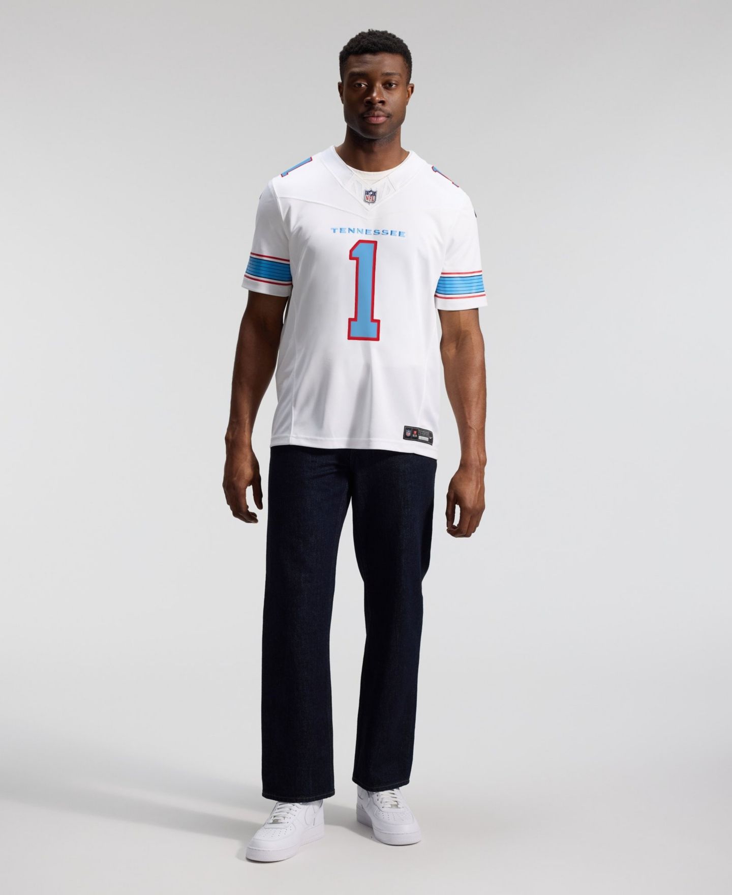 Мужской топ Nike Cameron Ward White Tennessee Titans Vapor F.U.S.E. Sewn Down Limited Jersey — фото 6
