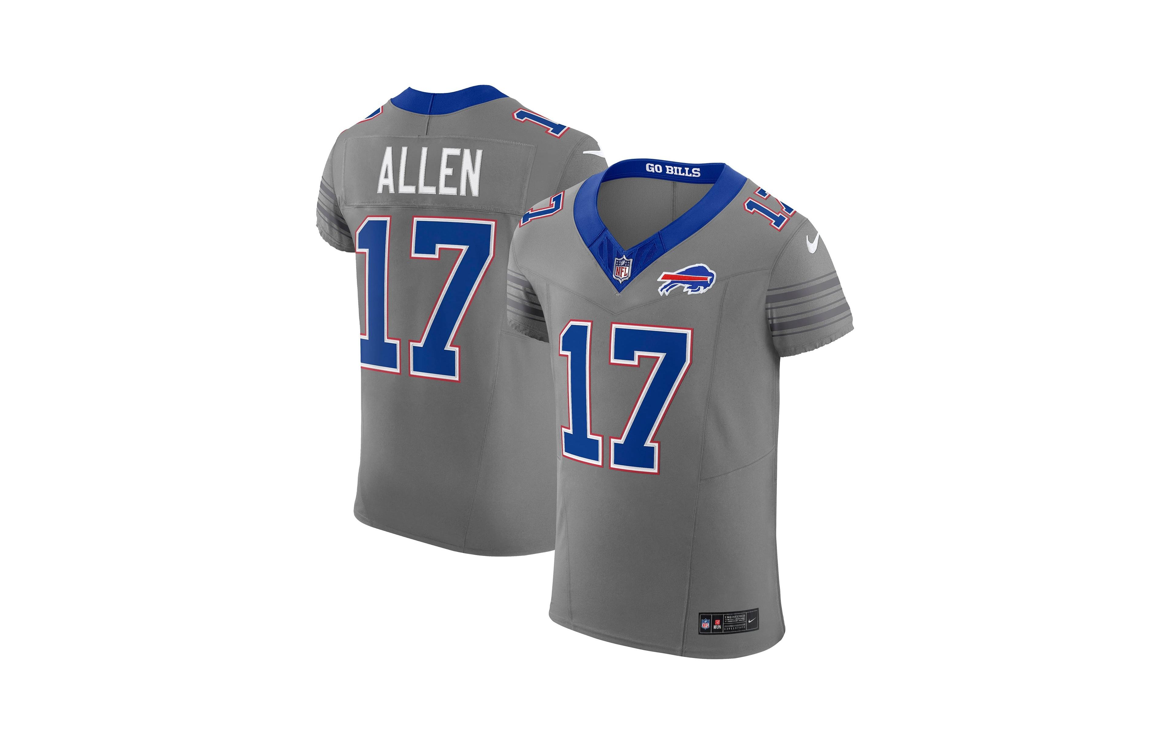 Nike Men's Josh Allen Gray Buffalo Bills Nickel City Vapor F.u.s.e. Elite Jersey