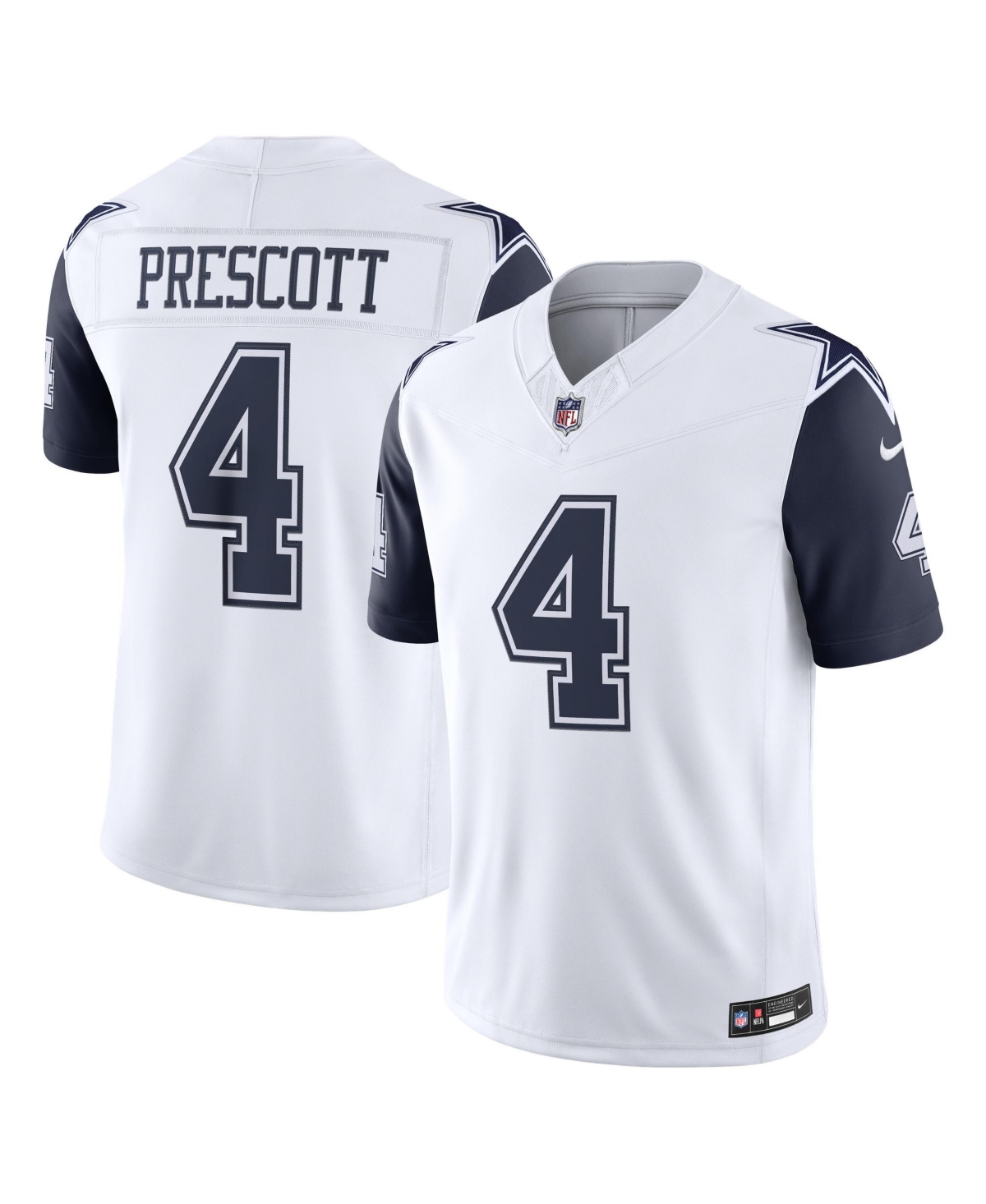 Nike Men's Dak Prescott White Dallas Cowboys Alternate Vapor F.u.s.e. Stitched Limited Jersey - White