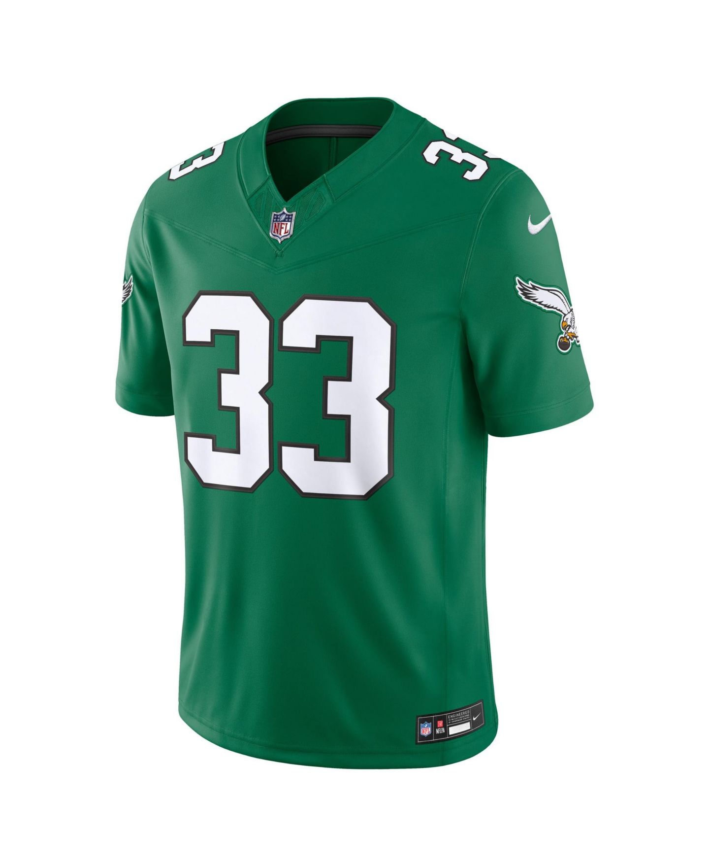 Мужской топ Nike Cooper DeJean Kelly Green Philadelphia Eagles Alternate Vapor F.U.S.E. Stitched Limited Jersey — фото 2
