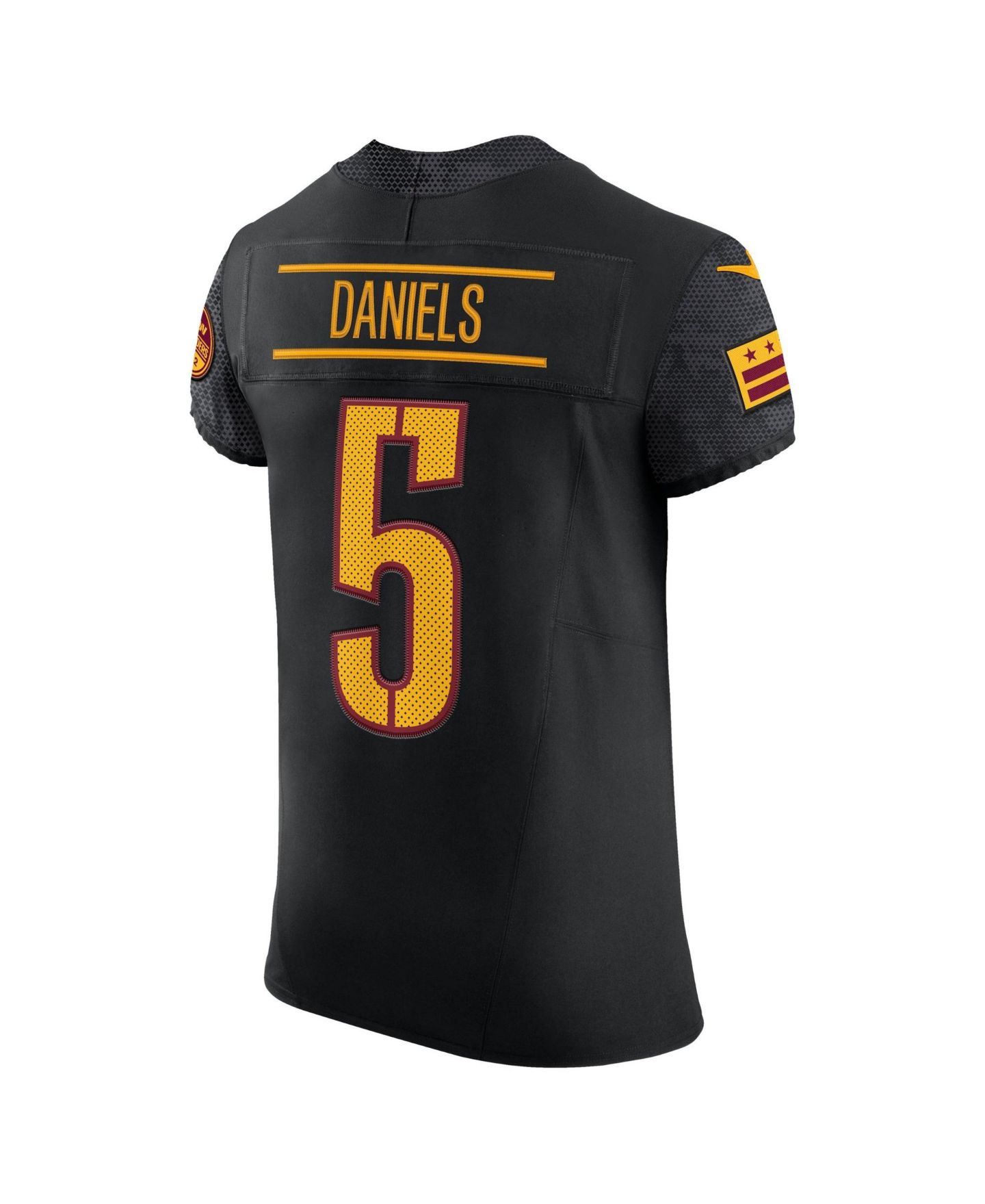 Мужской топ Nike Jayden Daniels Black Washington Commanders Alternate Vapor F.U.S.E. Elite Jersey — фото 5