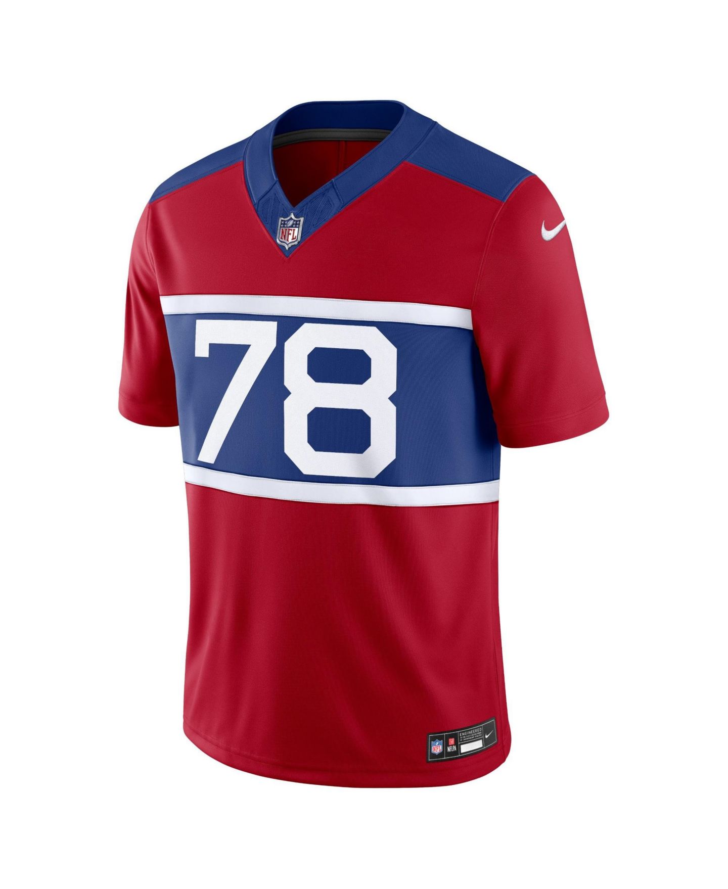 Мужской топ Nike Andrew Thomas Century Red New York Giants Alternate Vapor F.U.S.E. Limited Jersey — фото 4