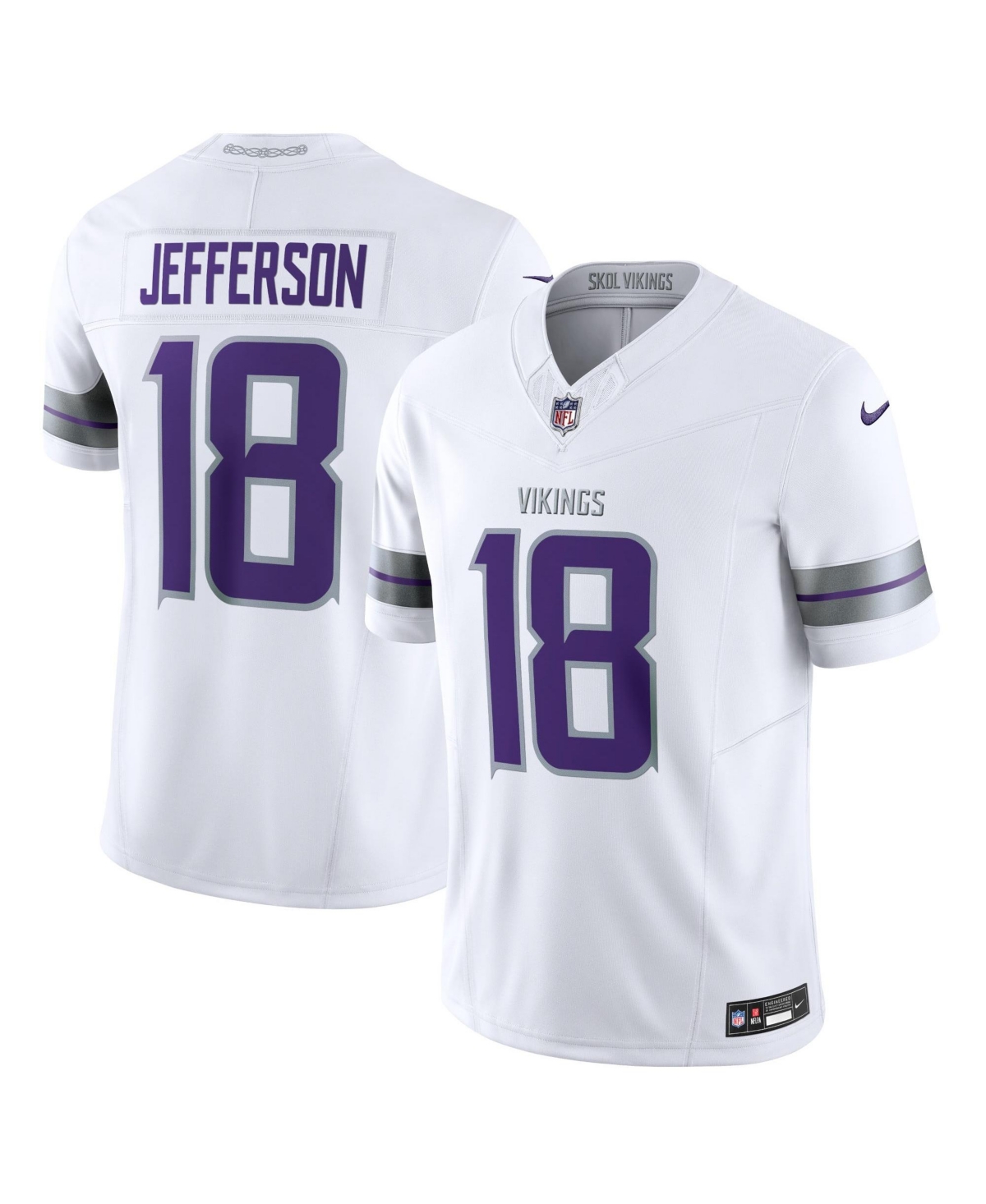 Nike Men's Justin Jefferson Minnesota Vikings Alternate Vapor F.u.s.e. Limited Jersey - White/Blue