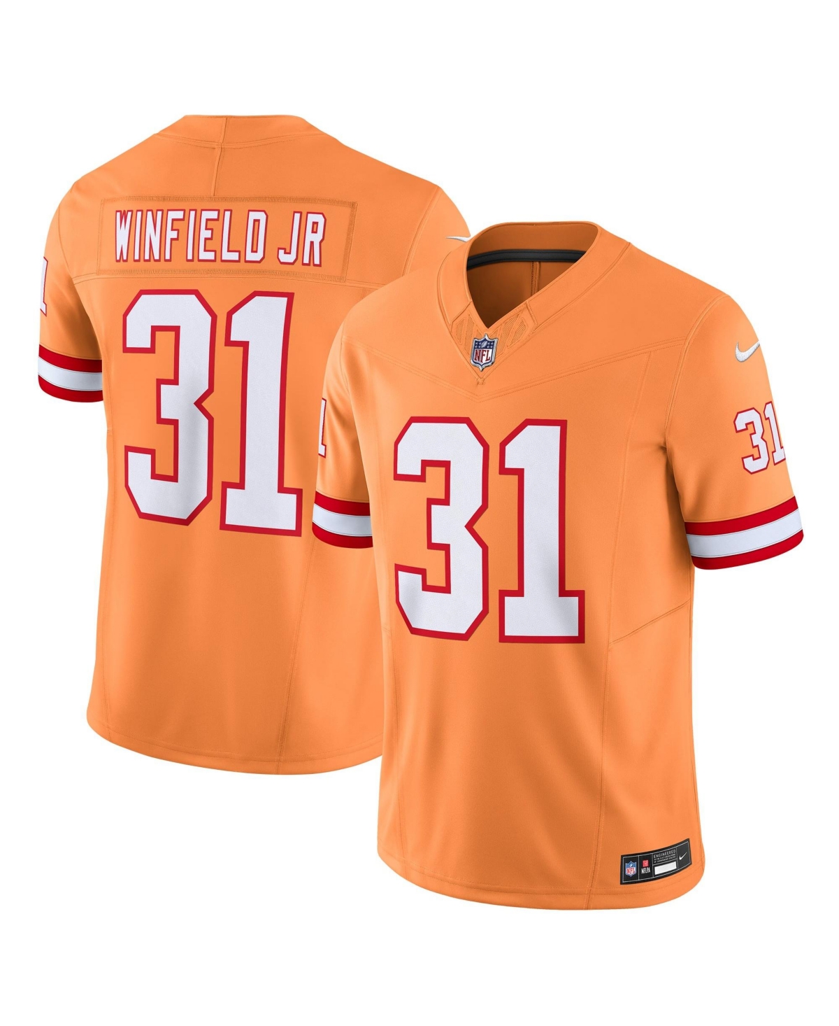 Men's Nike Antoine Winfield Jr. Orange Tampa Bay Buccaneers Throwback Vapor F.u.s.e. Limited Jersey - Orange