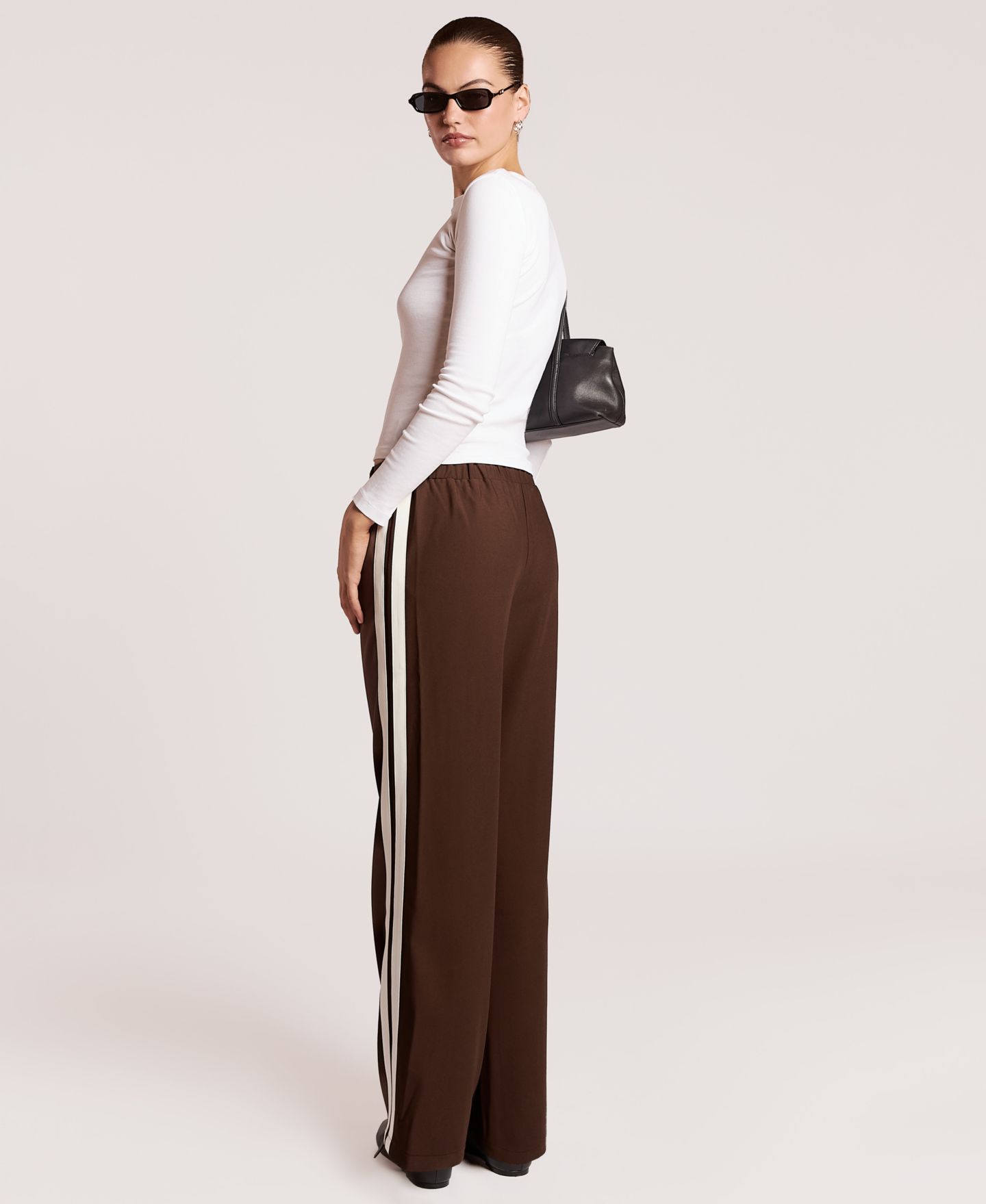 Женские брюки 4th & Reckless Tammy High-Rise Pull-On Wide-Leg, цвет: Шоколадный — фото 6