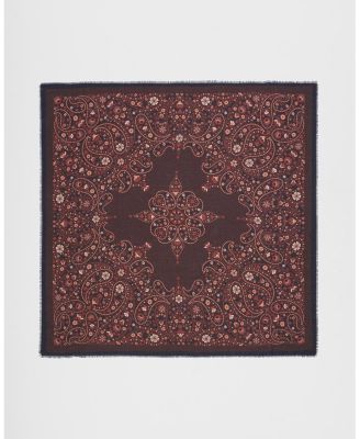Women's Eve Paisley Large Square Pashmina Scarf in Chocolate