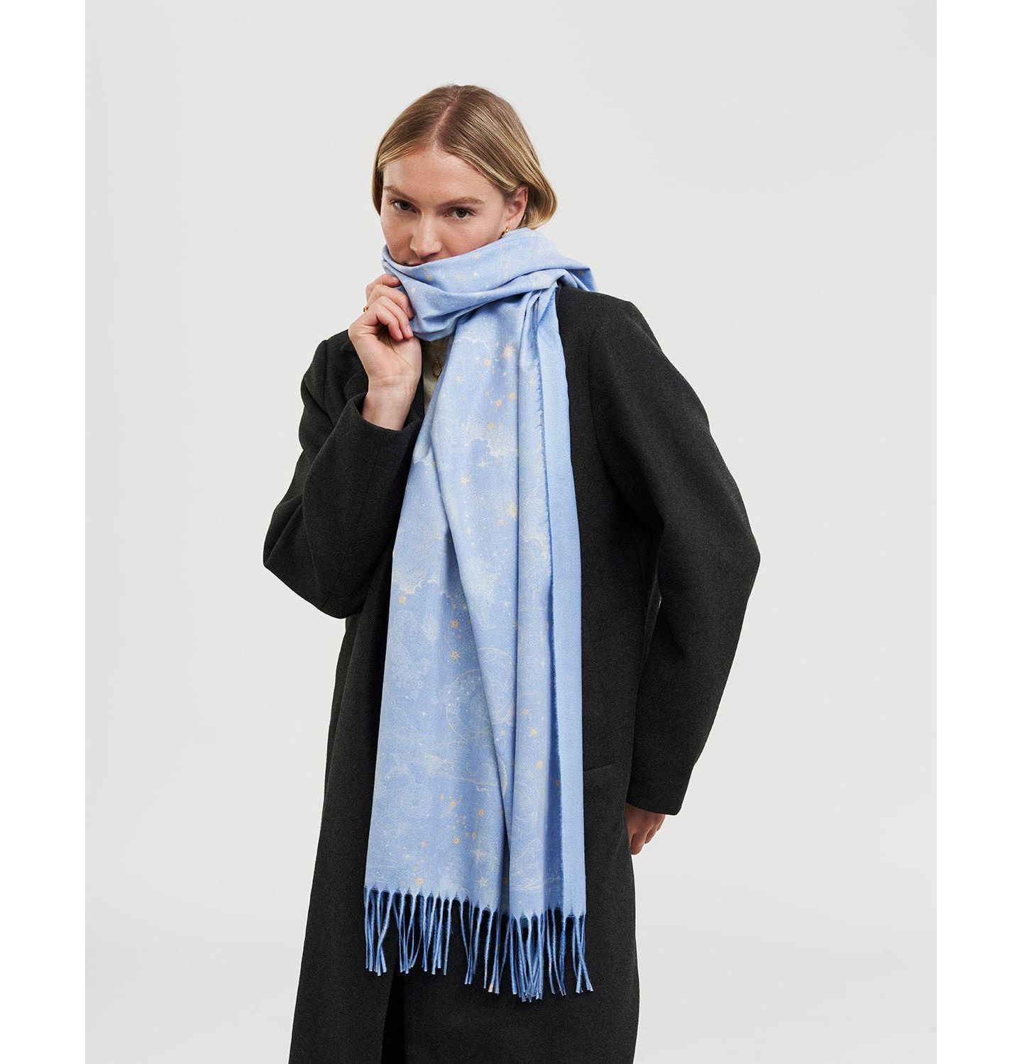 Женский шарф Fable England Zodiac Long Fringed — фото 5