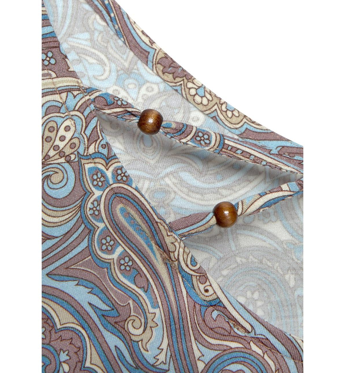 Lascana Women's Viscose Paisley Print Sleeveless Short Dress