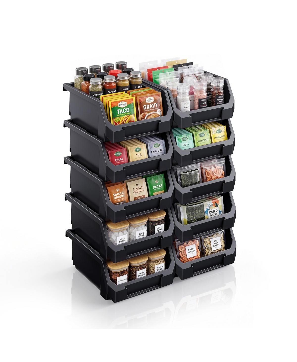Sorbus Small Open Front Stackable Kitchen Storage Bin
