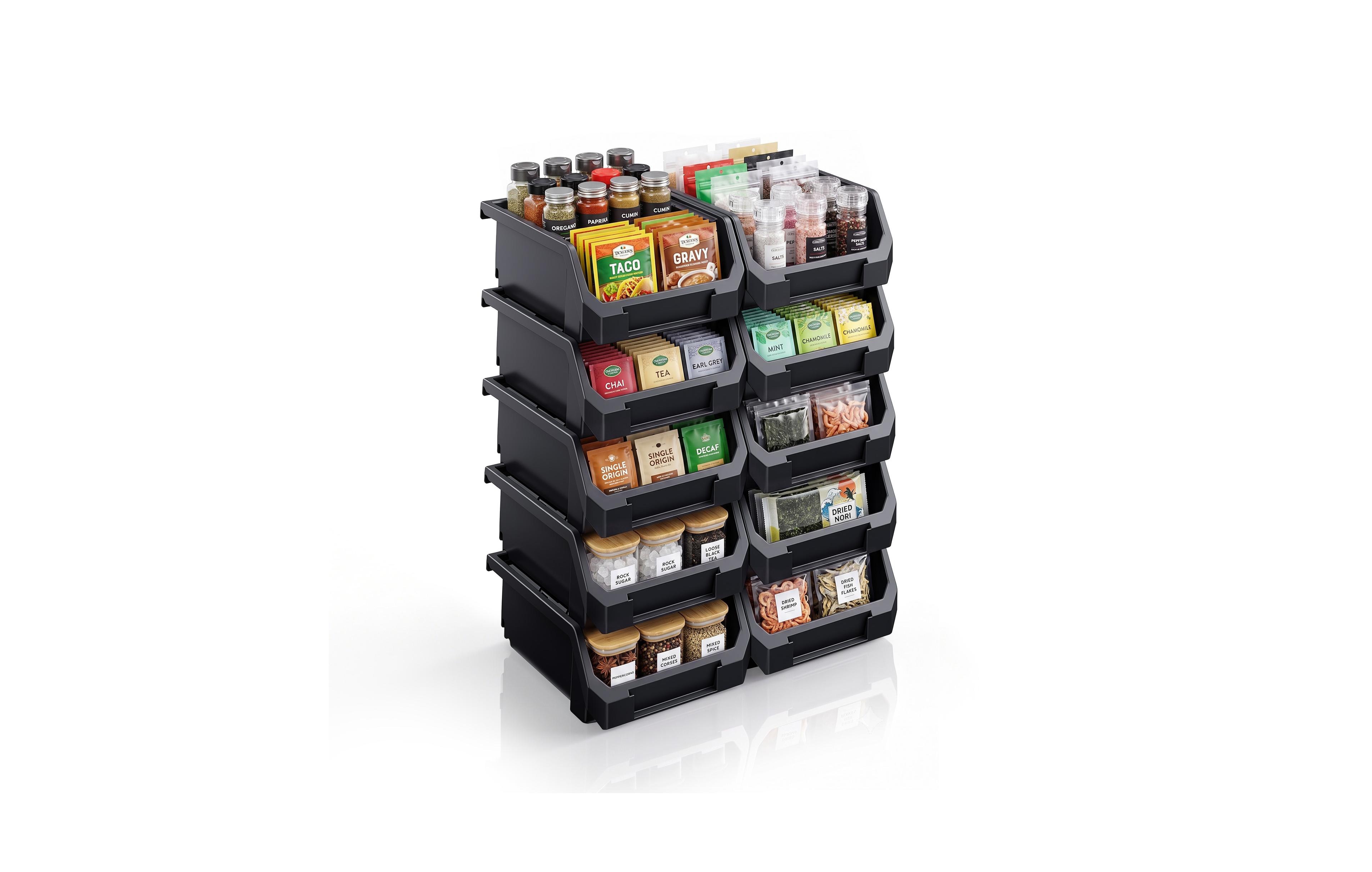 Sorbus Small Open Front Stackable Kitchen Storage Bin