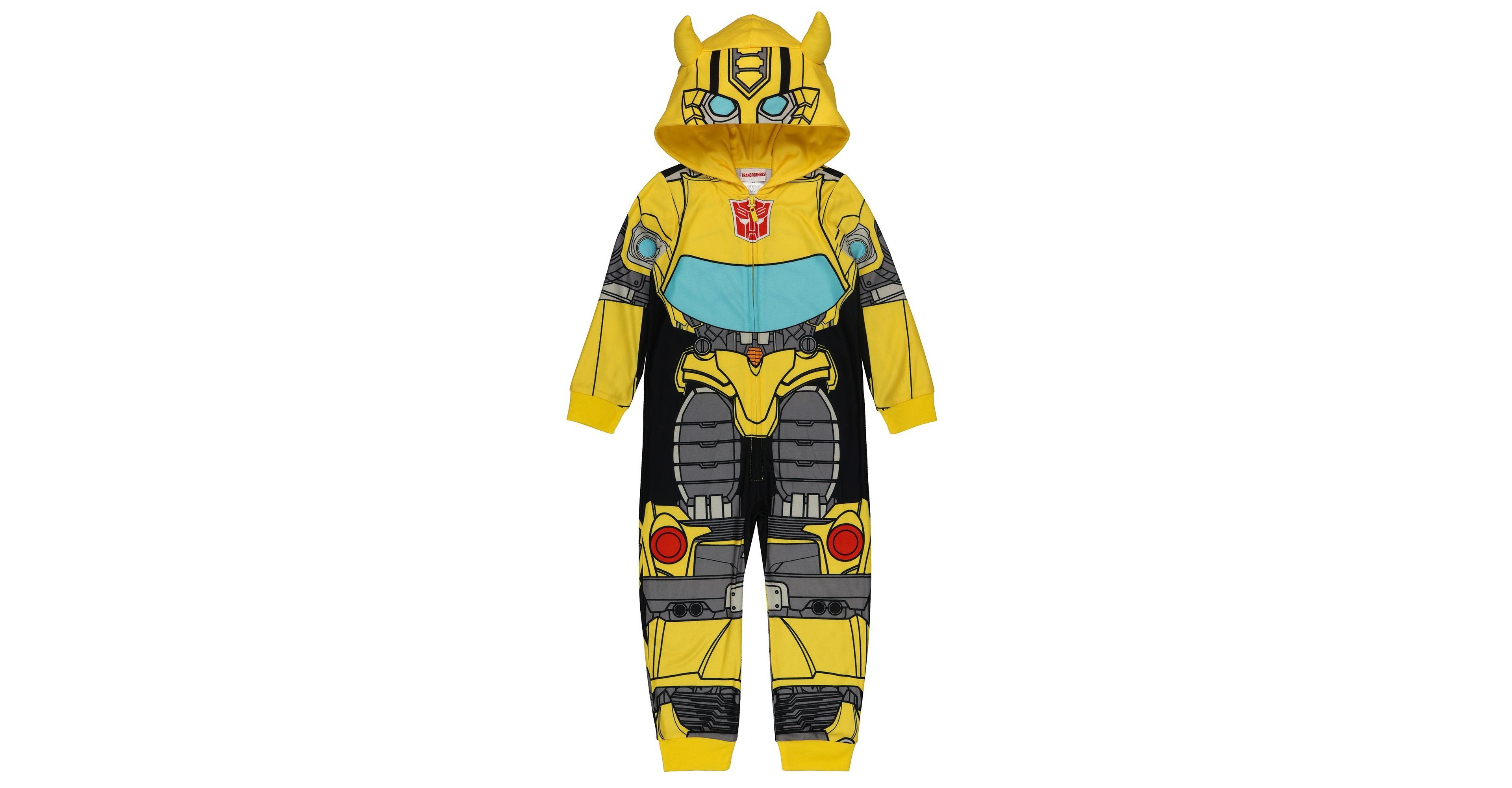Transformers Toddler Boys' 2T-5T Bumblebee Hooded Footless Union Suit
