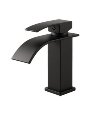   Single Handle Bathroom Faucet Stainless Steel Single Hole Lavatory Faucet Modern Deck Mounted Basin Mixer Tap for Bathroom Vanity Sink