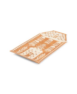 Mocha Check Gingerbread Serving Platter