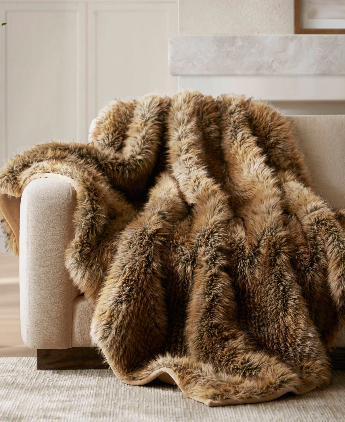 Harbor House Botswana Animal Print Faux Fur Throw, 60" x 80"