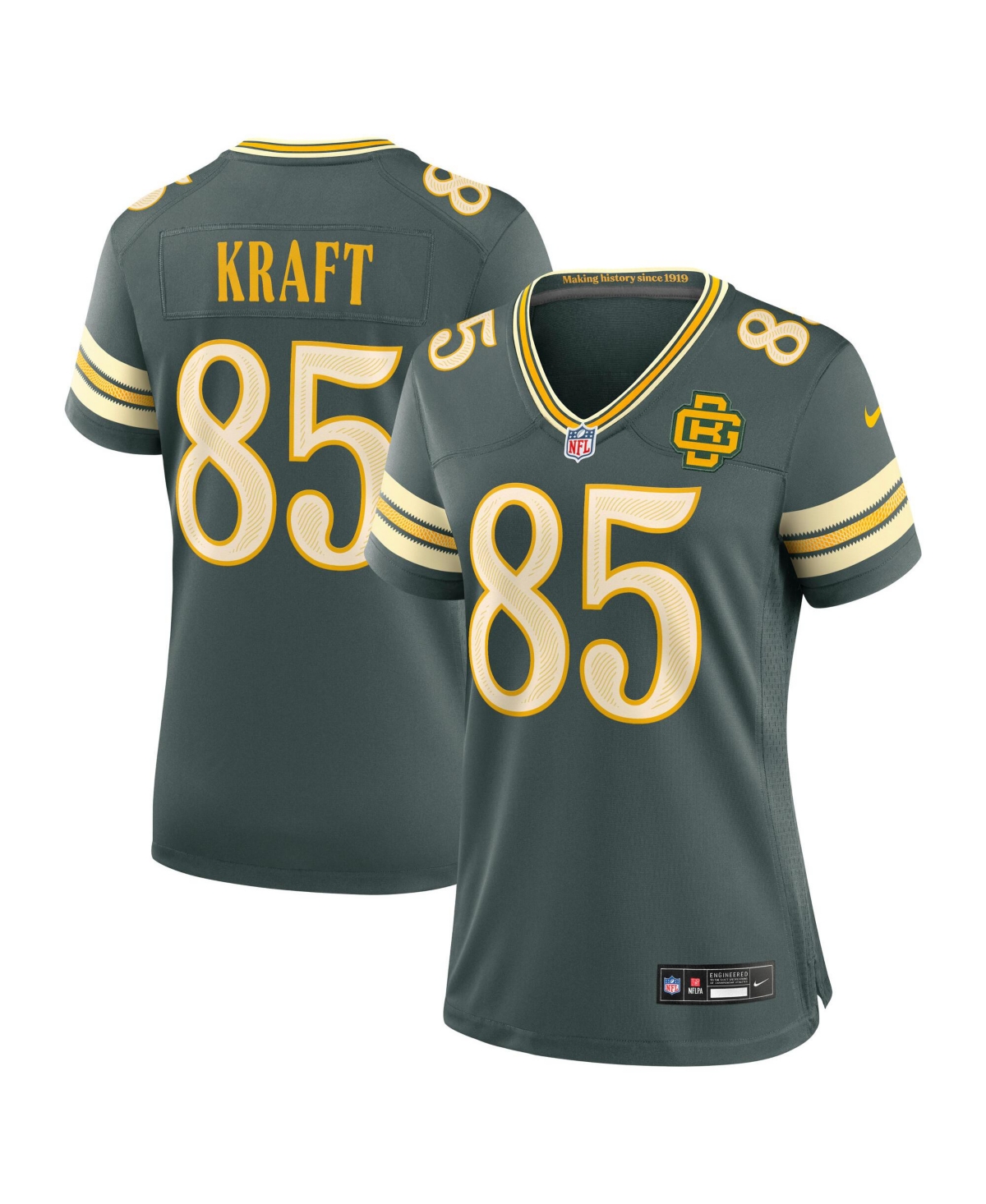 Nike Women's Tucker Kraft Green Bay Packers 2026 Rivalries Collection Game Jersey
