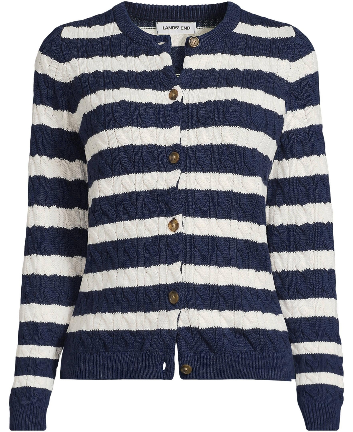 Lands' End Women's Drifter Cable Cardigan Sweater