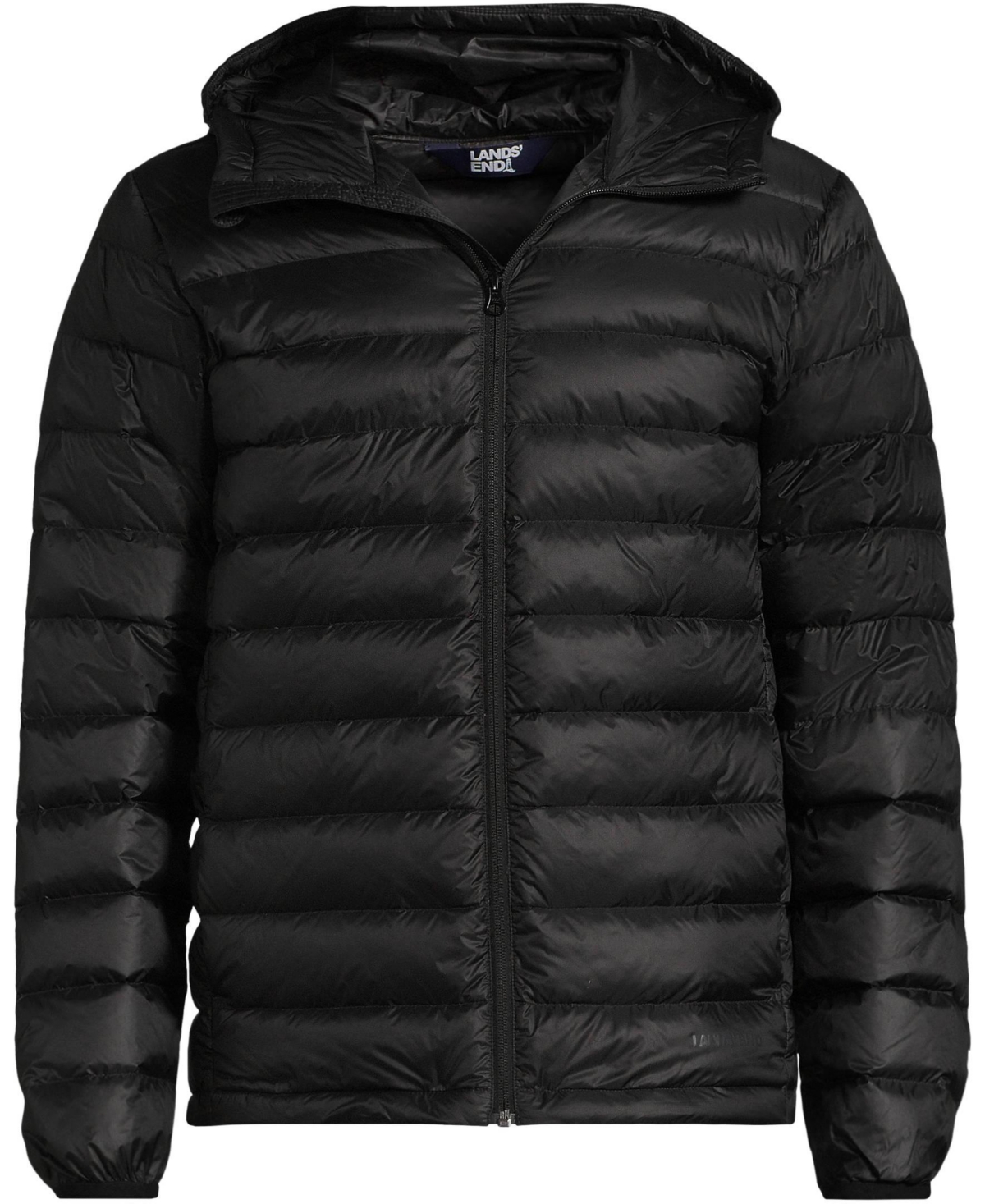 Lands' End Men's Tall Hooded Wanderweight Packable Down Jacket