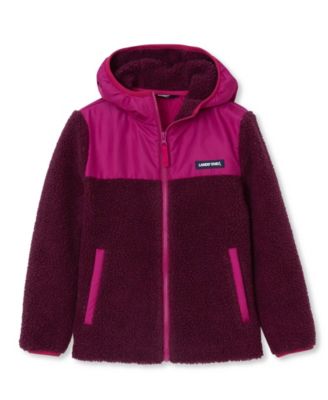 Kids High Pile Fleece Hooded Jacket