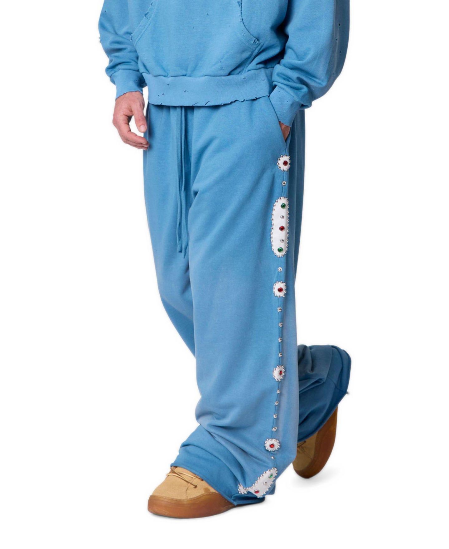 Мужские брюки mnml Mojave Oversized-Fit Baggy Leg Sweatpants, цвет: Синий — фото 2