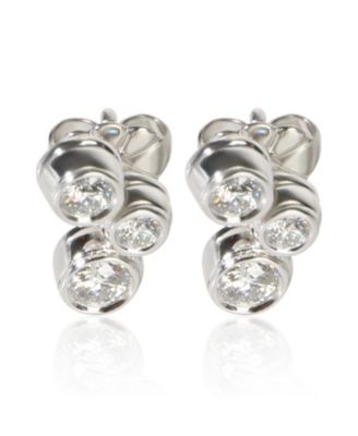 Platinum Diamond Bubble Earrings